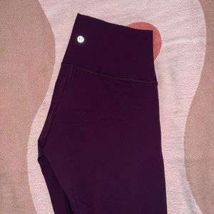 Lululemon Leggings Plum Wunder Under Crop